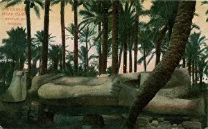 Ptah: Fallen statue of Rameses II, Memphis, Egypt