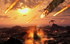Blazing: A falling asteroid and meteorites mark the end of the ?