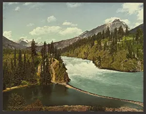 C1902: Falls of the Bow River, Banff, Alberta