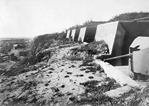 Helgoland: Falm battery protecting the harbour of Helgoland