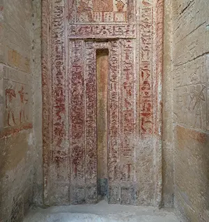 Burial Site: False door stele, Tomb of Sesheshet Idut, Saqqara, Egypt