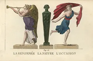 Lacerf: Fama, Nature, and Occasio, Roman allegorical figures
