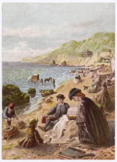 Respectable: Family on a Beach - circa 1860