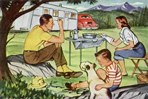 Relaxes: Family Camping Trip