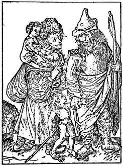 Wanderer: Family with two children on the tramp