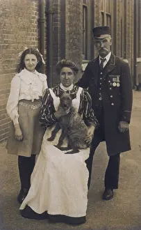 Tramways: Family group with terrier dog