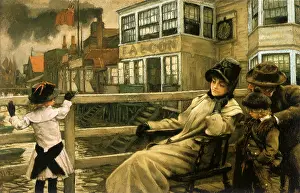 Tissot: Family in Harbour, by Tissot