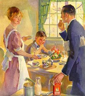 Raisins: Family having breakfast