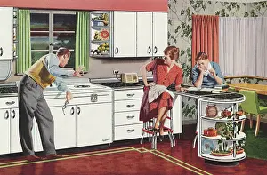 Furnish: Family in Modern Kitchen