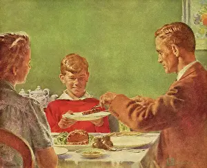 Loaf: Family sits down for Meat Loaf Dinner