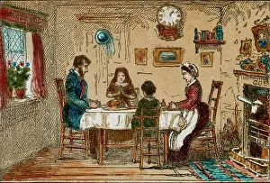 Relates: Family sitting around the dinner table
