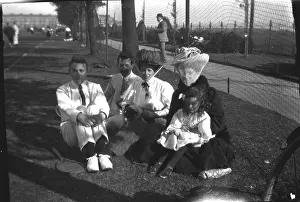 Southsea: Family sitting on the grass