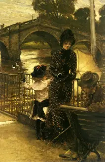 Peeking: Family By the Thames, by Tissot