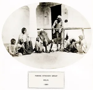 Stricken: Famine stricken group, Delhi, India