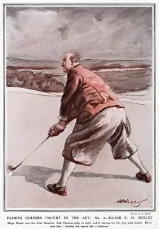 Striding: Famous Golfers Caught In The Act. No. 6. Major C. O. Hezlet