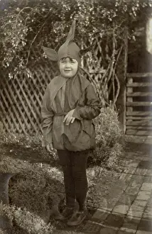 Costumed: Fancy dress - child in pixie costume