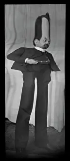 Distorted: Fancy portrait of a man in a distorting mirror
