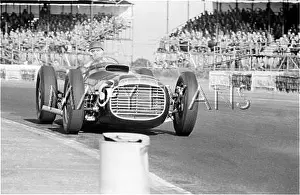 Fangio: Fangio in BRM V16, Silverstone, England