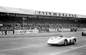 Exhilarating: Fangio in Mercedes, Silverstone, England