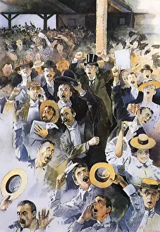 Bowlers: Fans Rooting with Hats