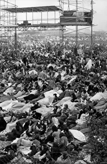 Wigan: Fans sleeping rough at pop festival, Bickershaw, Lancs
