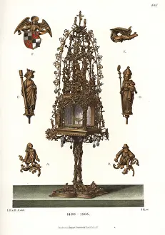 Fantastically: Fantastically decorated monstrance or ostensorium, 1490-1505