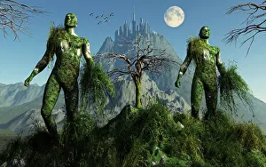 Merging: A fantasy concept depicting two camouflaged bush