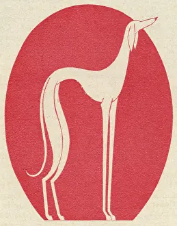 Saluki: Fantasy saluki dog 1928