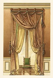 Damask: Fantasy wall hanging, circa 1900