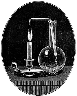 Faraday: Faraday's Experiment Investigating Candle Flame, 1892
