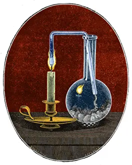 Faraday: Faraday's Experiment Investigating Candle Flame, 1892
