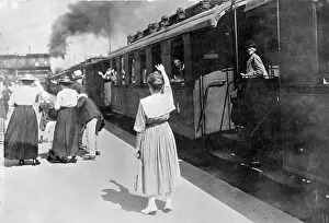 Farewells: Farewell at a train station in Germany
