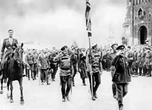 Kerensky: Farewell to troops in Moscow, 1917