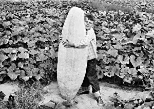 Asp001: Farm Boy Standing in Vegetable Patch Looking at Camera St