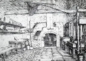 1814: Farm kitchen, 1814