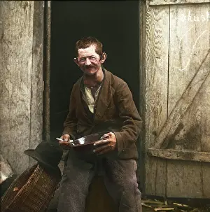 Snacking: Farm servant with a struma