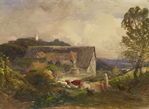 Bodycolour: Farm Yard at Princes Risborough