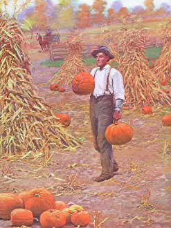 Pumpkins: FARMER IN AUTUMN 1906