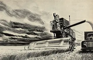 Husbandry: Farmer on Combine