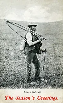 Toil: Farmer after a day's toil