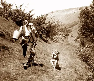 Swaledale: Farmer and dog, Swaledale