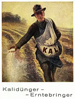 Fieldwork: Farmer fertilising fields
