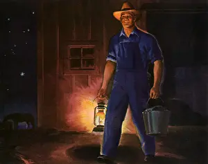 Cheerfully: Farmer and Night Chores