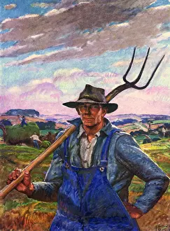 Battered: Farmer with Pitchfork