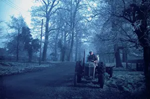 Sara Haggerty: Farmer on tractor on a frosty morning