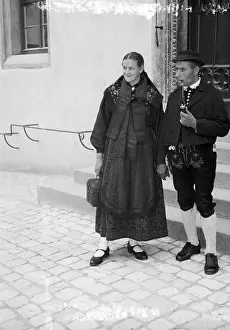 Nordlingen: Farmer and his wife in costume