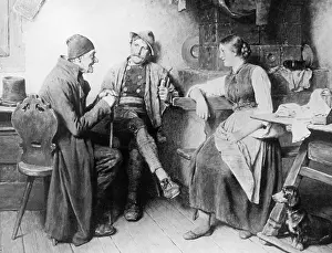 Genre: Farmers in the parlour, around 1910