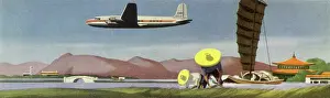 Airliners: Farmers in a rice field