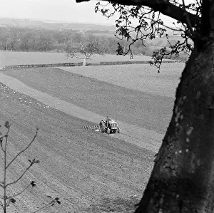 Farming with a tractor