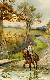 Nister: Farmworker on horseback